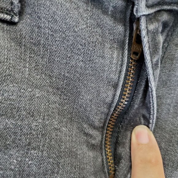 Just Black Jeans Womens Size 27 Gray Skinny Frayed Hem Stretch Denim - Picture 8 of 12